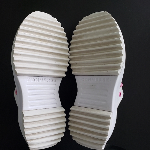 Converse Run Star Hike Platform Low Shoes Size 7.5 White Pink Chuck Taylor - Picture 7 of 11